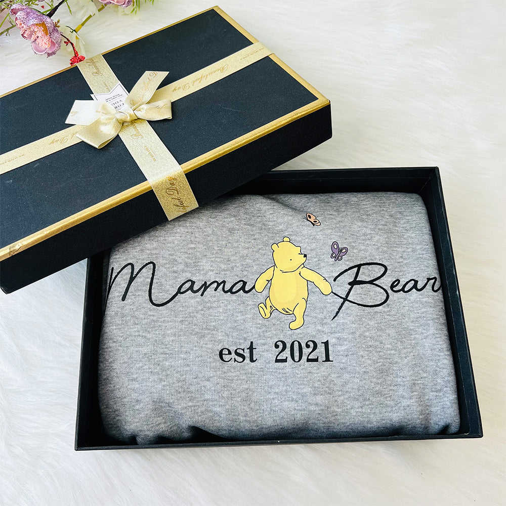 Personalisiertes Mama Bär T-Shirt/Sweatshirt/Hoodie - Geschenk für Mama