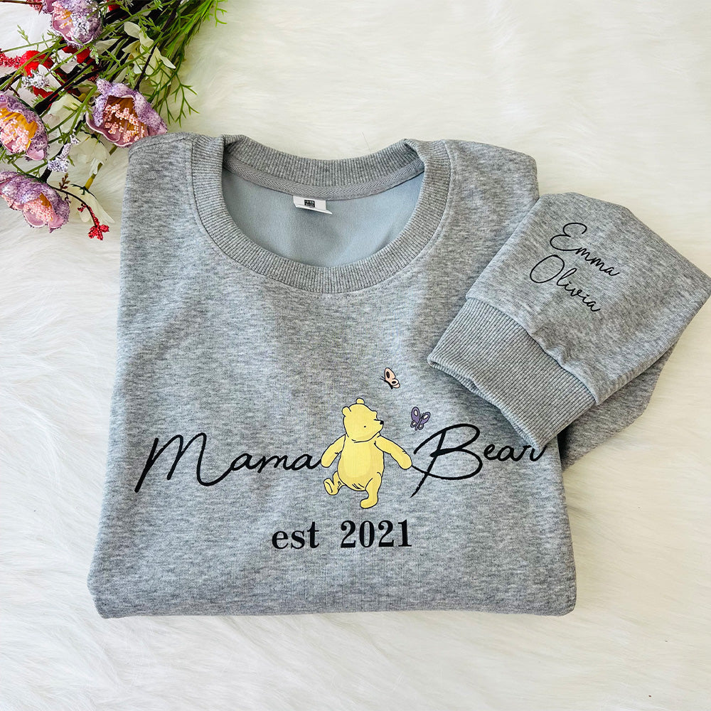 Personalisiertes Mama Bär T-Shirt/Sweatshirt/Hoodie - Geschenk für Mama