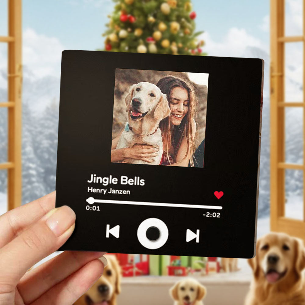 Personalisierter Musik-Kühlschrankmagnet, abspielbarer Fotoalbum-Magnet, individueller Musik-Wandaufkleber, Musikgeschenk ohne Telefon