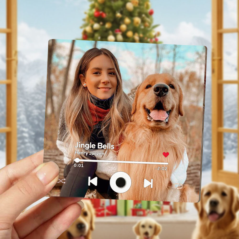 Personalisierter Foto-Musikalbum-Magnet, spielt ein ganzes Lied, das wir laden, Musikgeschenke für Freunde. Weihnachtsgeschenk für die Liebe