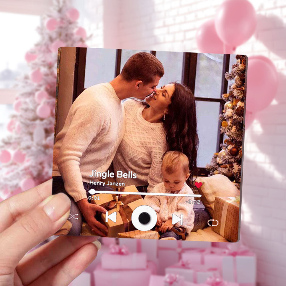 Personalisierter Foto-Musikalbum-Magnet, spielt ein ganzes Lied, das wir laden, Musikgeschenke für Freunde. Weihnachtsgeschenk für die Liebe