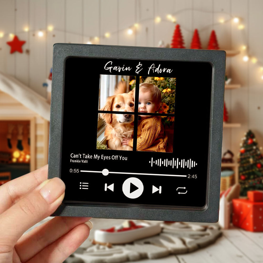 Personalisierter Musikalbum-Kühlschrankmagnet – Spielt Musik – individuelles Lied, Fotoalbum-Cover