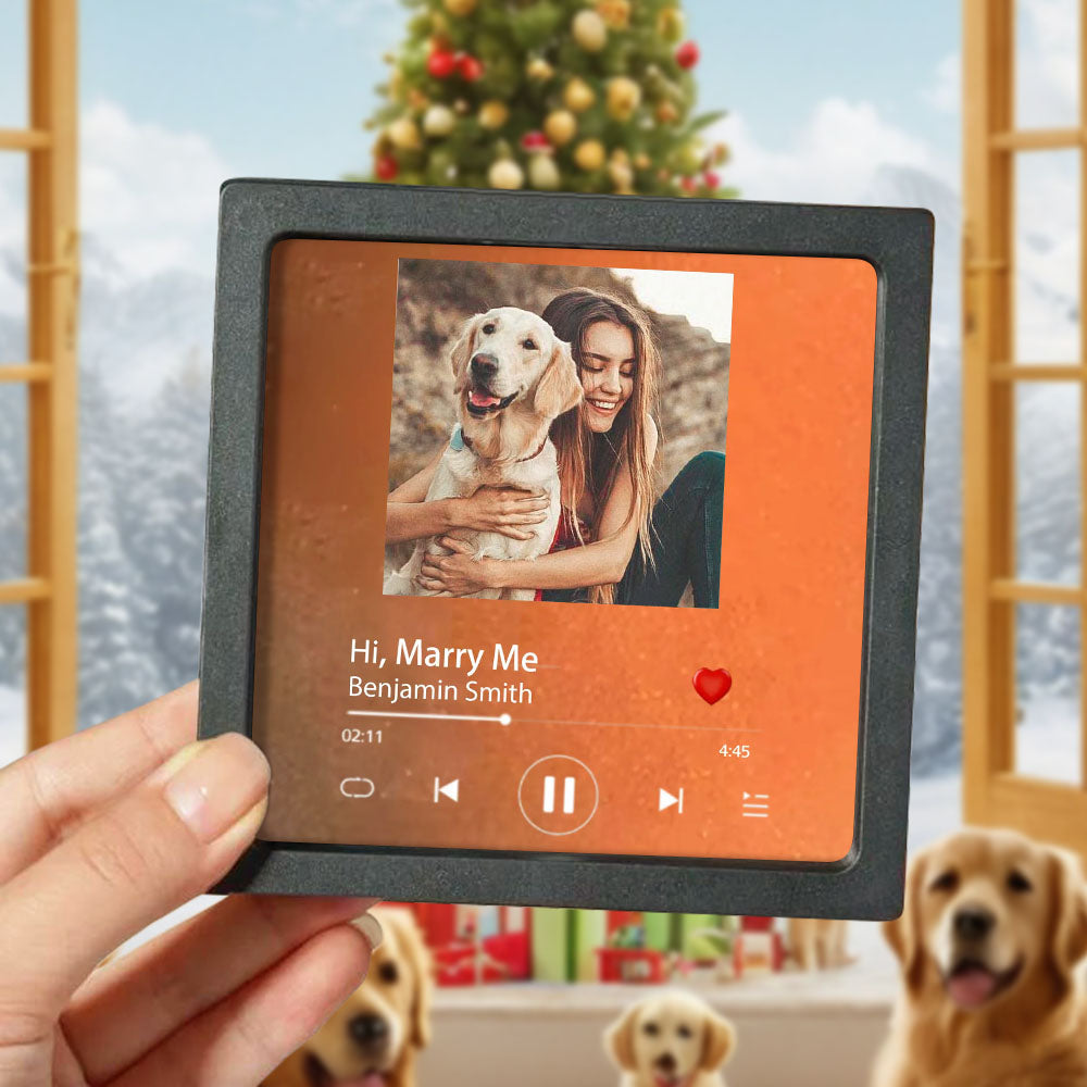 Personalisierte Musik-Kühlschrankmagnete als einzigartiges Geschenk für Musikliebhaber, Paare, Geschenk zum 1. Jahrestag, individueller Fotomagnet für die Kühlschrankdekoration