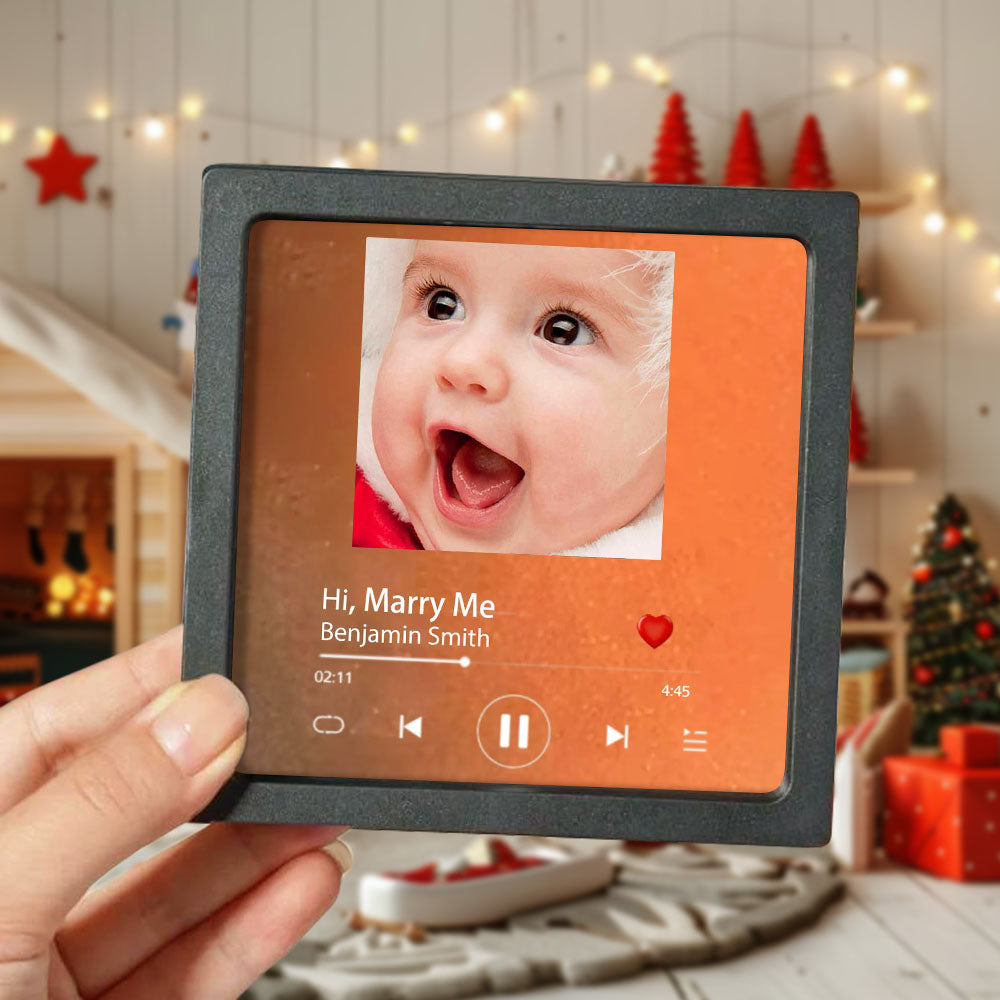 Personalisierte Musik-Kühlschrankmagnete als einzigartiges Geschenk für Musikliebhaber, Paare, Geschenk zum 1. Jahrestag, individueller Fotomagnet für die Kühlschrankdekoration