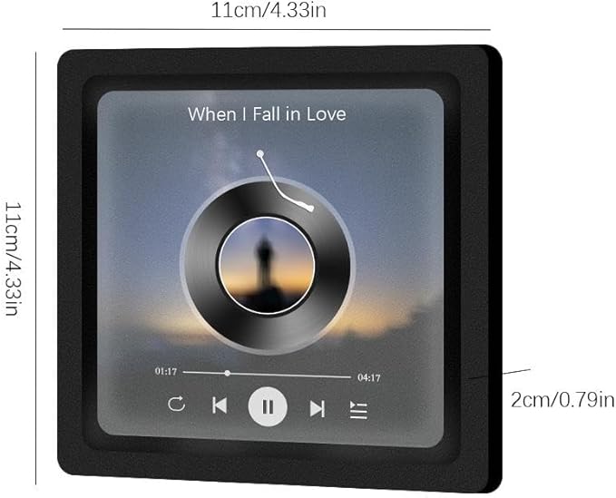 Individueller Album-Kühlschrankmagnet mit Foto und Ihrer besonderen Musik