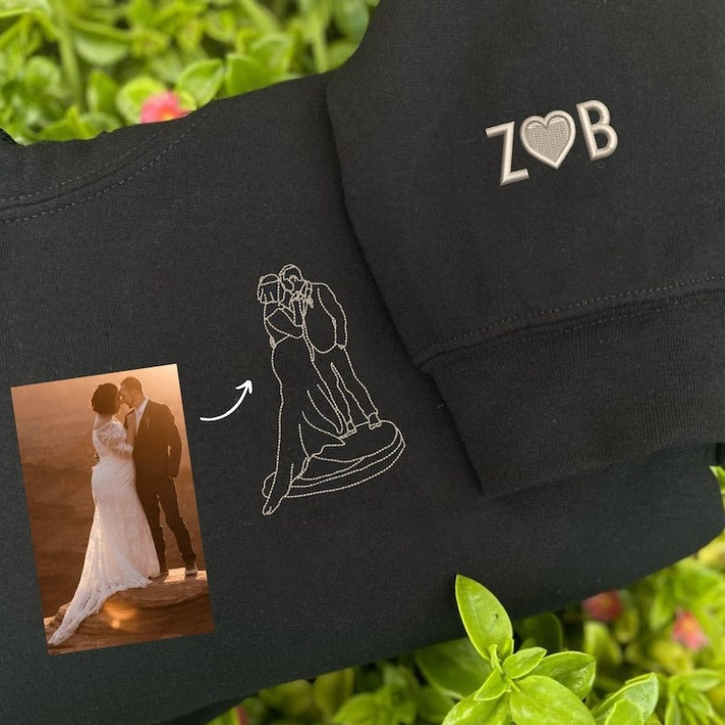 Personalisiertes Sweatshirt mit Fotostickerei