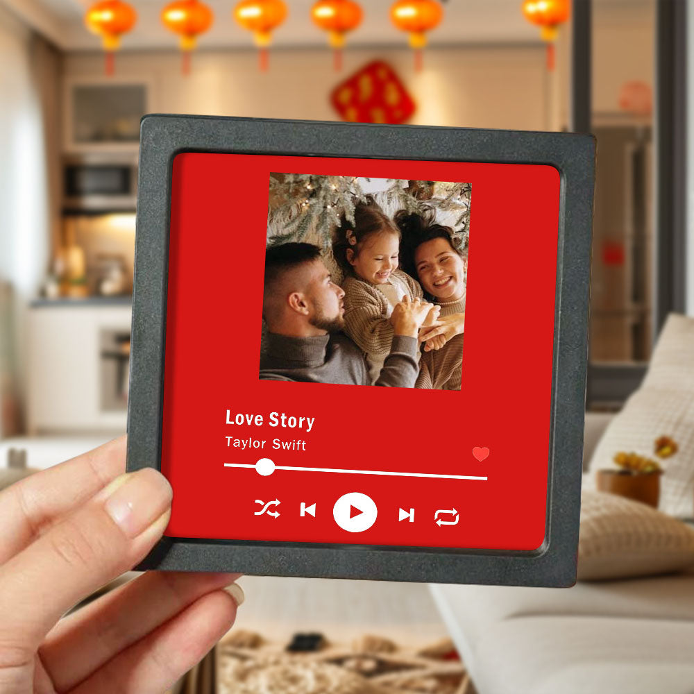 Personalisierte Musik-Kühlschrankmagnete als einzigartiges Geschenk für Musikliebhaber, Paare, Geschenk zum 1. Jahrestag, individueller Fotomagnet