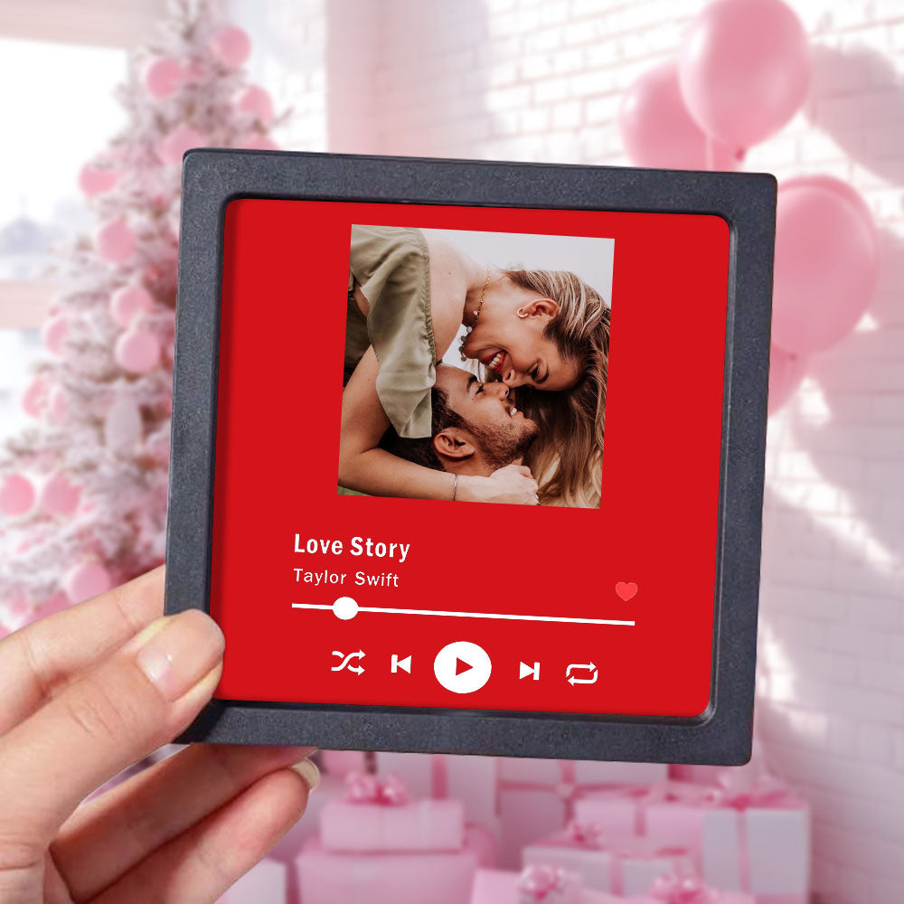 Personalisierte Musik-Kühlschrankmagnete als einzigartiges Geschenk für Musikliebhaber, Paare, Geschenk zum 1. Jahrestag, individueller Fotomagnet