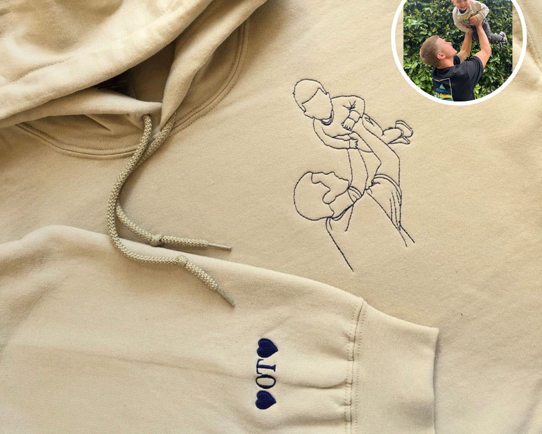 Personalisiertes Fotoshirt für Papa, Vatertags-T-Shirt, personalisiertes Papa-Stickshirt