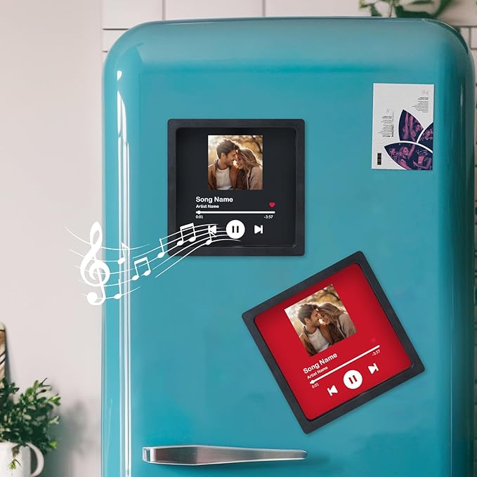 Personalisierter Fotoalbum-Kühlschrankmagnet, Musik-Wand-Fotoaufkleber, Musikbewegung, die ohne Mobiltelefon bespielt werden kann