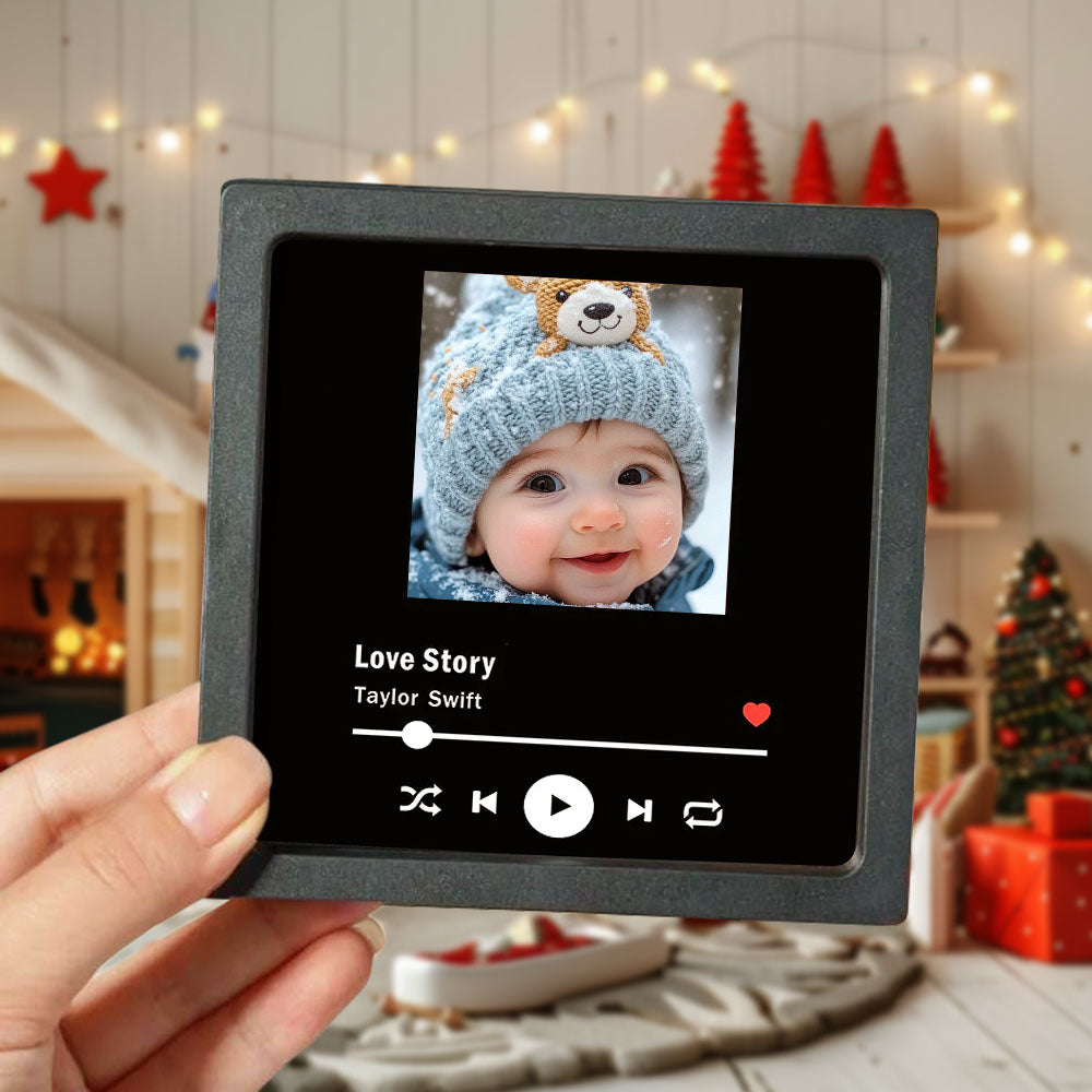 Personalisierter Musikalbum-Kühlschrankmagnet – Spielt Musik – individuelles Lied, Fotoalbum-Cover. Einzigartiges Geschenk für Paare, Musikliebhaber, Heimdekoration.