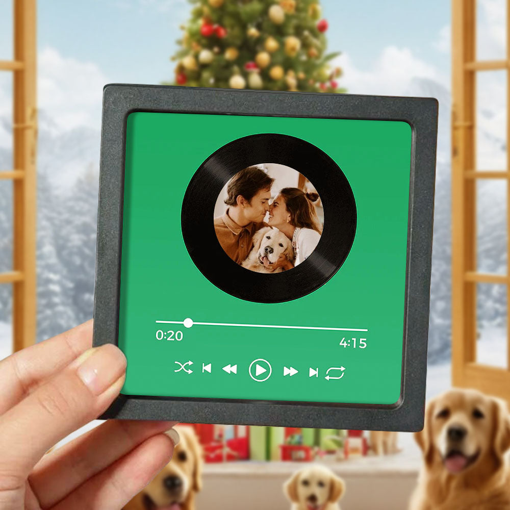 Personalisiertes Musikalbum mit Kühlschrankmagnet – Spielt einen individuellen Song. Fotoalbum-Cover. Einzigartiges Geschenk für Paare, Musikliebhaber und Wohnaccessoires
