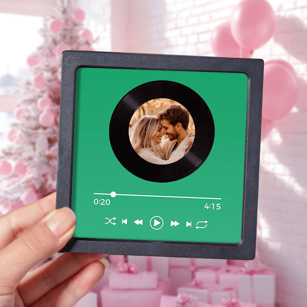 Personalisiertes Musikalbum mit Kühlschrankmagnet – Spielt einen individuellen Song. Fotoalbum-Cover. Einzigartiges Geschenk für Paare, Musikliebhaber und Wohnaccessoires
