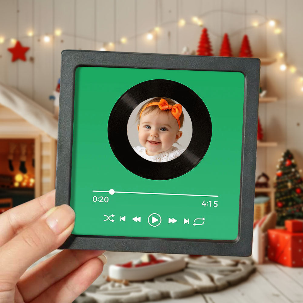 Personalisiertes Musikalbum mit Kühlschrankmagnet – Spielt einen individuellen Song. Fotoalbum-Cover. Einzigartiges Geschenk für Paare, Musikliebhaber und Wohnaccessoires