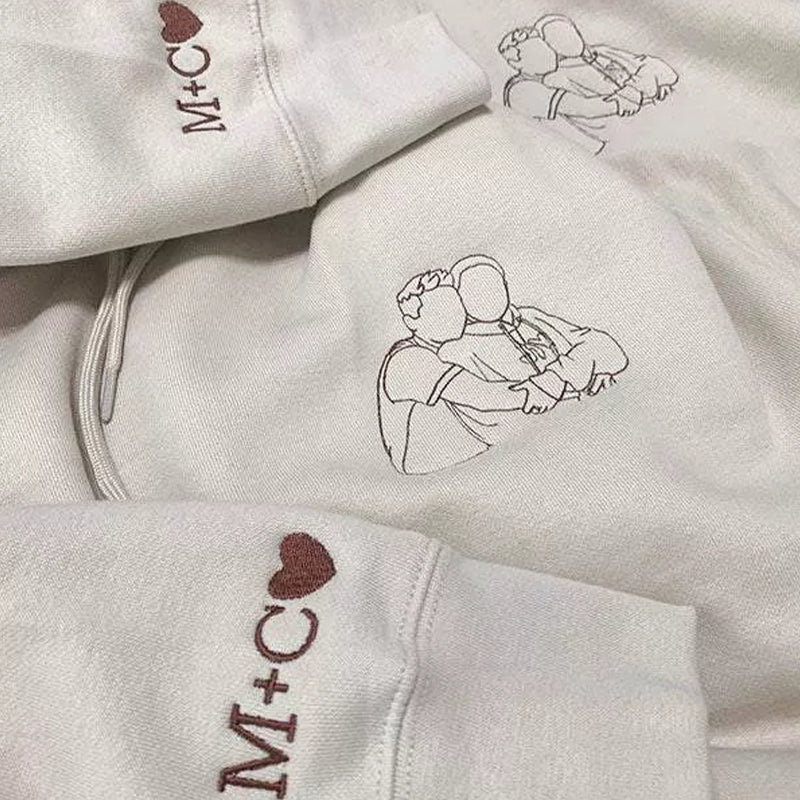 Personalisiertes Sweatshirt mit Fotostickerei