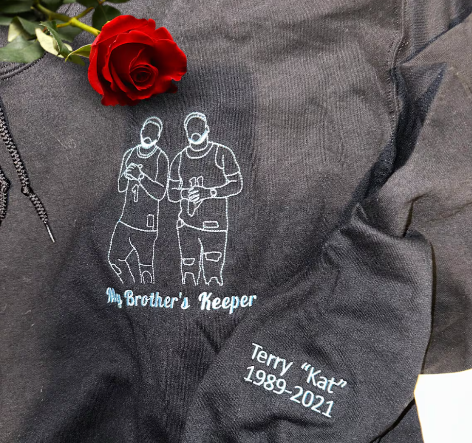 Benutzerdefiniertes Portrait Besticktes Sweatshirt, Paar Hochzeitsportrait Hoodie, Paare Bestickte Sweatshirts, Familienportrait Sweatshirt