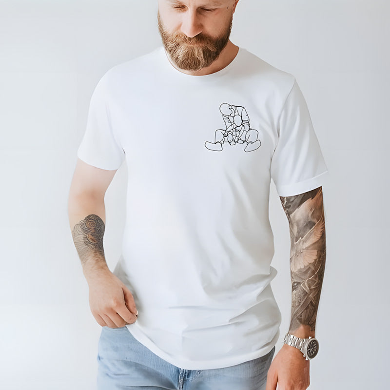 Individuell besticktes Fotoportrait-Sweatshirt-Geschenk für Papa