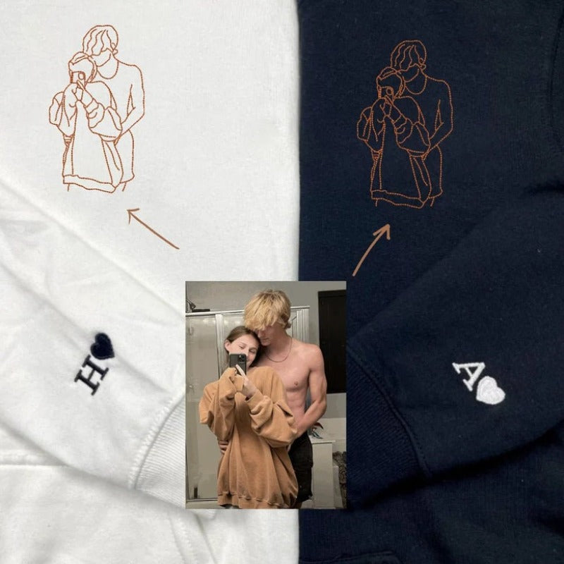 Personalisiertes Sweatshirt mit Fotostickerei
