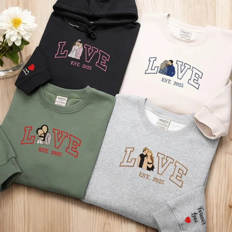 Bestickte Hoodies für Paare: Das ultimative Valentinstags-Andenken