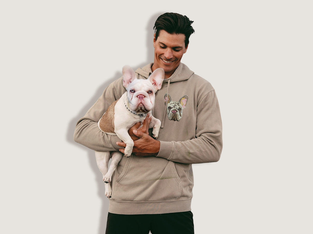 Personalisiertes Haustierportrait-Stickerei-Sweatshirt-Hoodie