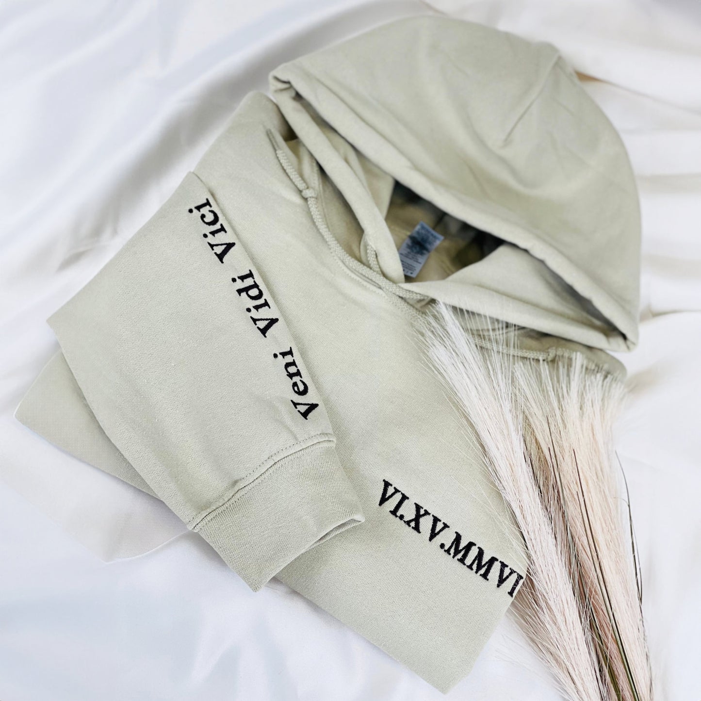 Individuell bestickter Jubiläums-Sweatshirt-Hoodie, römische Ziffern-Datums-Paar-Hoodie, Valentinstagsgeschenk, Geschenke für Sie für Ihn