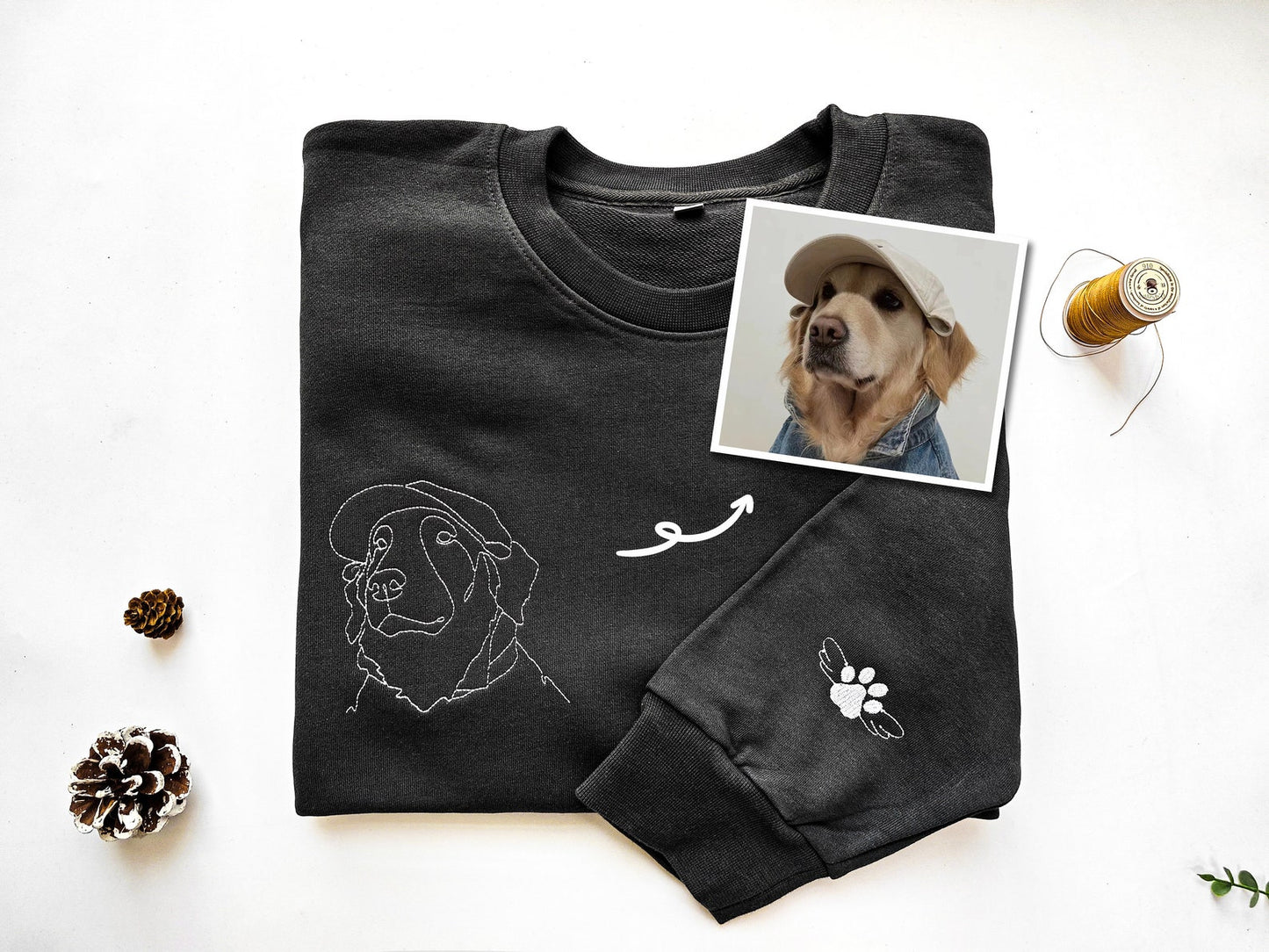 Bestickter Kapuzenpullover Mit Hund, Personalisiertes Einzeiliges Haustier-Sweatshirt, Sweatshirt Für Hundemama, Individuelle Geschenke Für Hundebesitzer