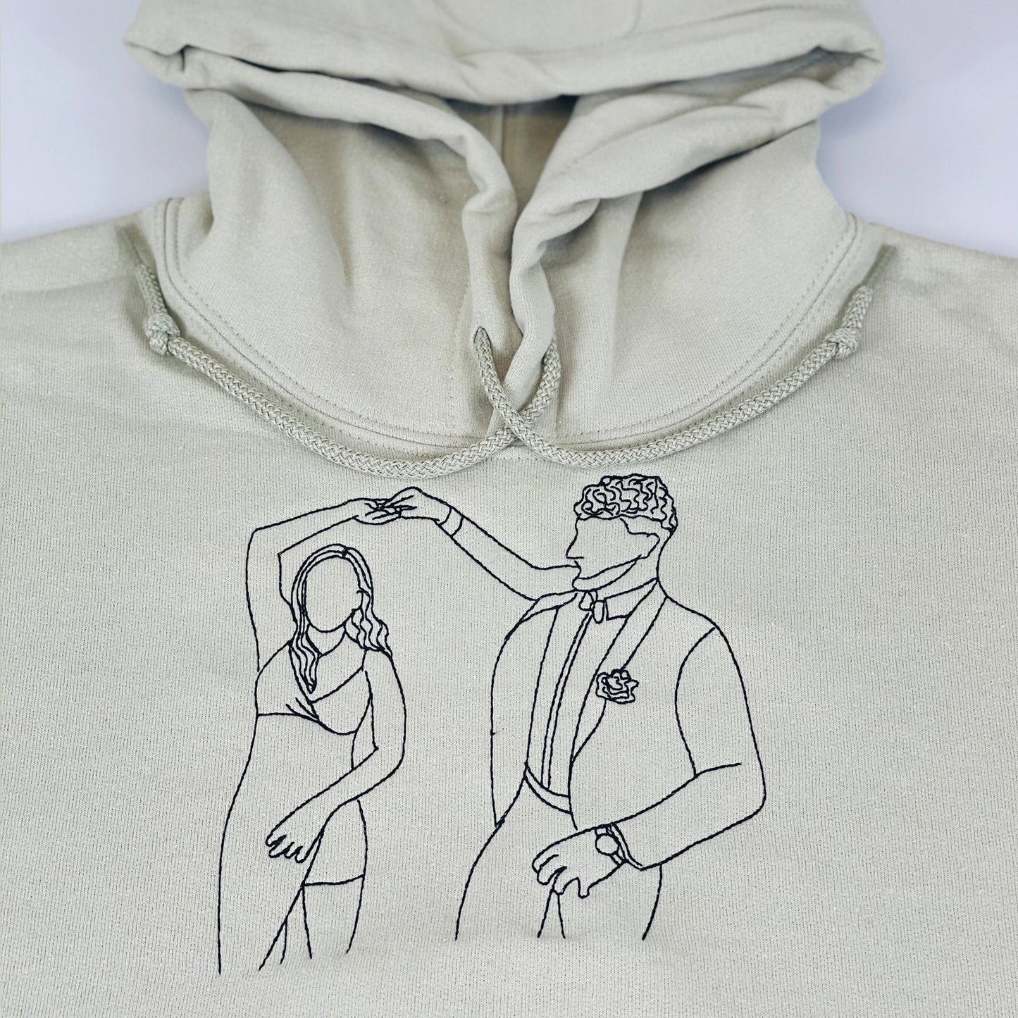 Benutzerdefiniertes besticktes Portrait-Sweatshirt vom Foto, Paar-Sweatshirt, Foto-Hoodie, Bestes Geschenk für Freund, Freundin