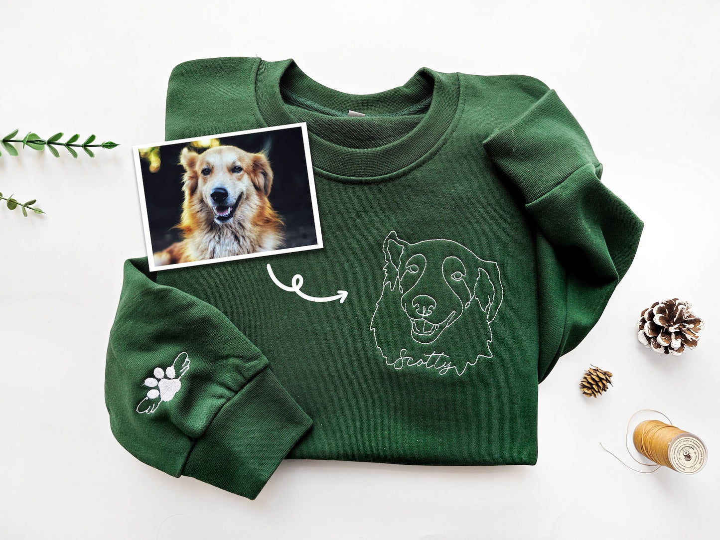 Bestickter Kapuzenpullover Mit Hund, Personalisiertes Einzeiliges Haustier-Sweatshirt, Sweatshirt Für Hundemama, Individuelle Geschenke Für Hundebesitzer