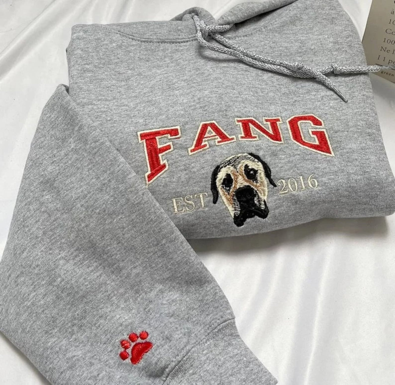 Haustier-Foto-Hoodie, individuelles Katzengesicht-gesticktes Sweatshirt für Haustierliebhaber