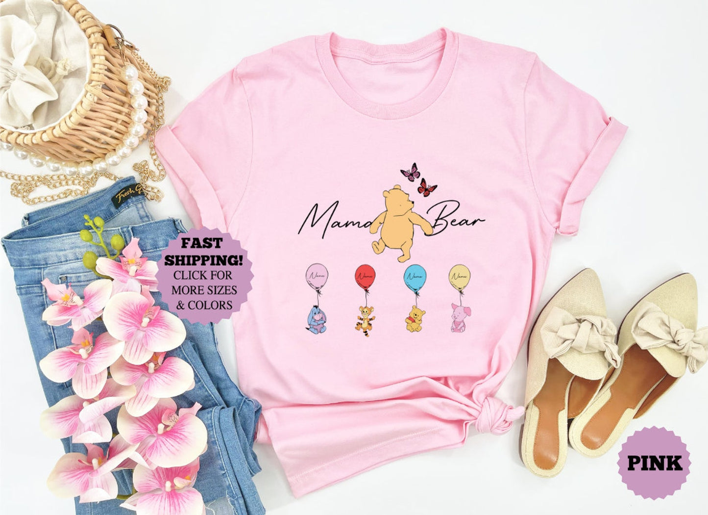 Personalisiertes Mama Bär Shirt, Mama mit Kindernamen auf Sweatshirt, Personalisiertes Mama Shirt, Lustiges Muttertagsgeschenk, Lustiger Mama Bär Hoodie