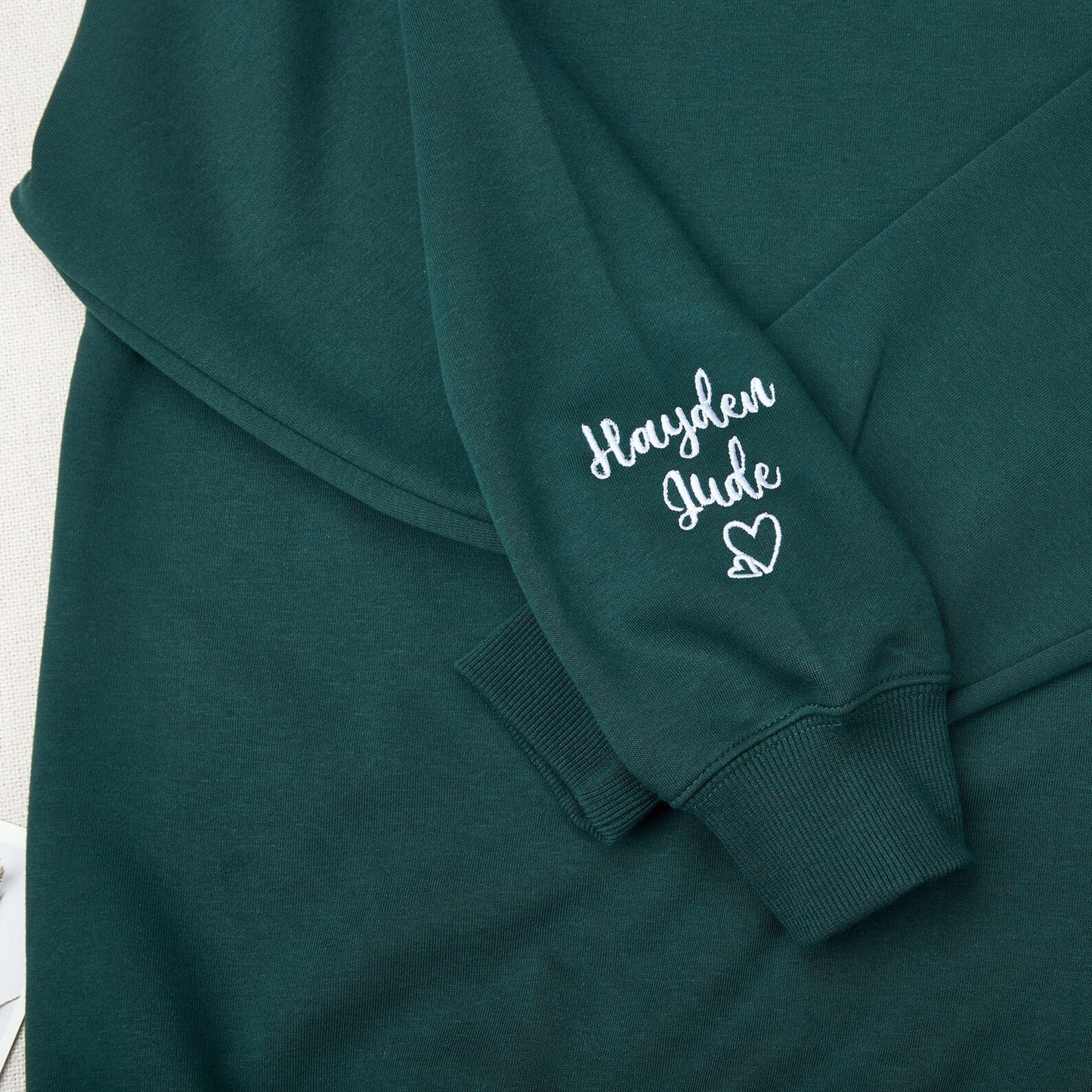 Besticktes Sweatshirt, Sweatshirt mit personalisiertem Text, Crewneck mit Stickerei, Verschiedene Stickarten, Muttertagsgeschenk, Hochzeitsgeschenk