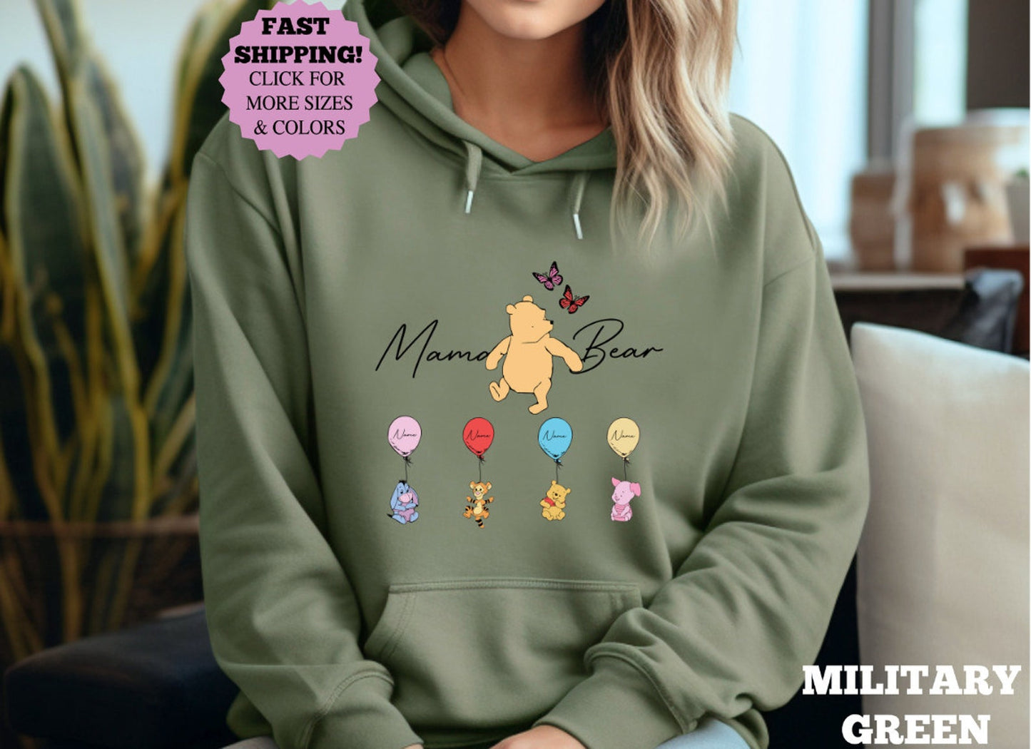 Personalisiertes Mama Bär Shirt, Mama mit Kindernamen auf Sweatshirt, Personalisiertes Mama Shirt, Lustiges Muttertagsgeschenk, Lustiger Mama Bär Hoodie