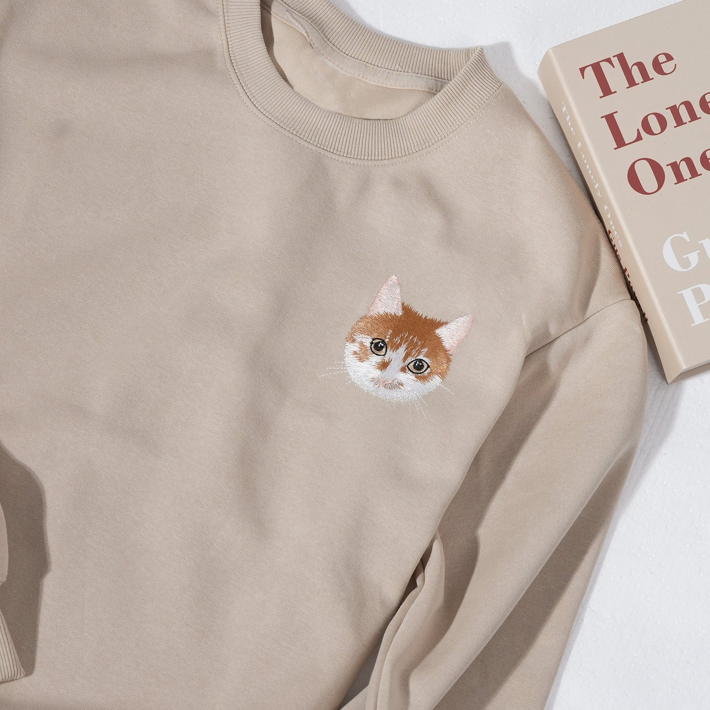 Personalisierte Sweatshirts Mit Besticktem Haustiergesicht, Sweatshirts Mit Besticktem Hund, Vatertagsgeschenk, Geschenke Für Haustierliebhaber/Geschenke Bei Haustierverlust