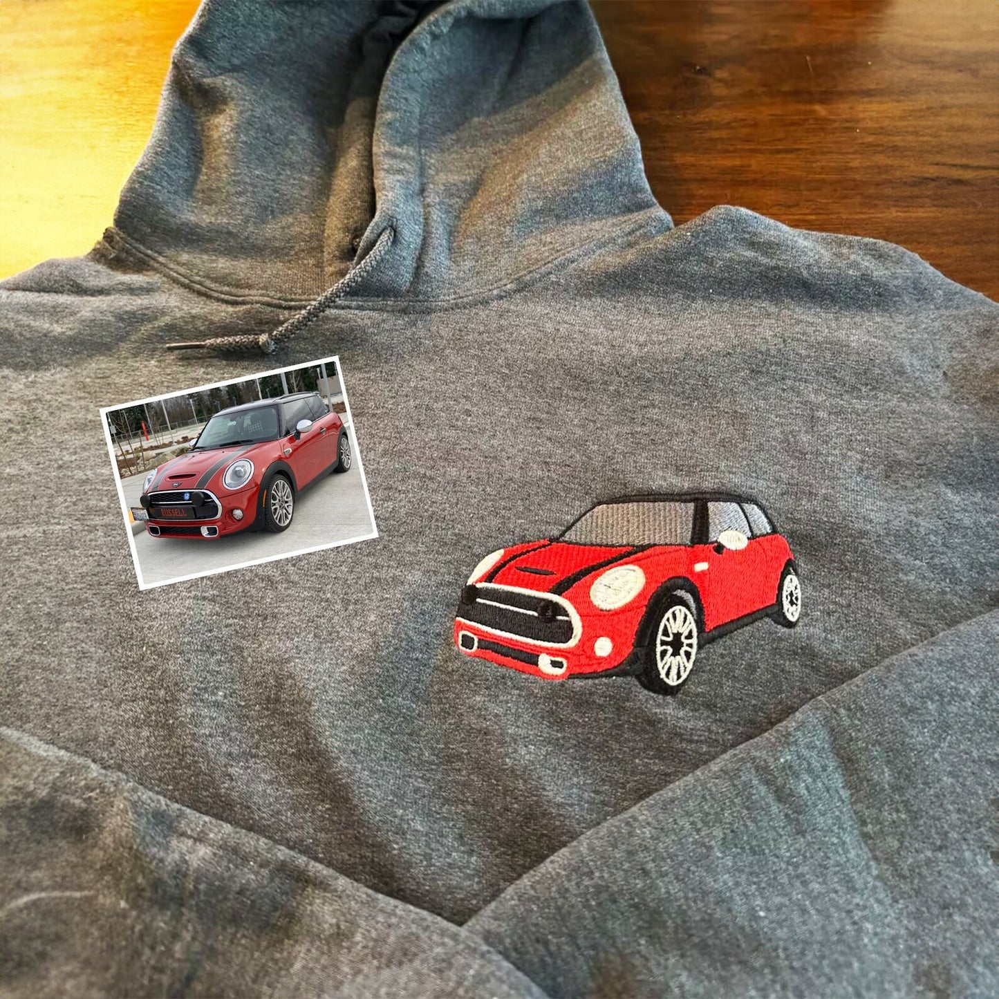 Benutzerdefinierter Auto-Bestickter Kapuzenpullover, Auto-Kapuzenpullover, Oldtimer, Einzigartige Geschenke Für Autoliebhaber, Autoliebhaber-Geschenke Für Ihn, Geschenk Für Ehemann