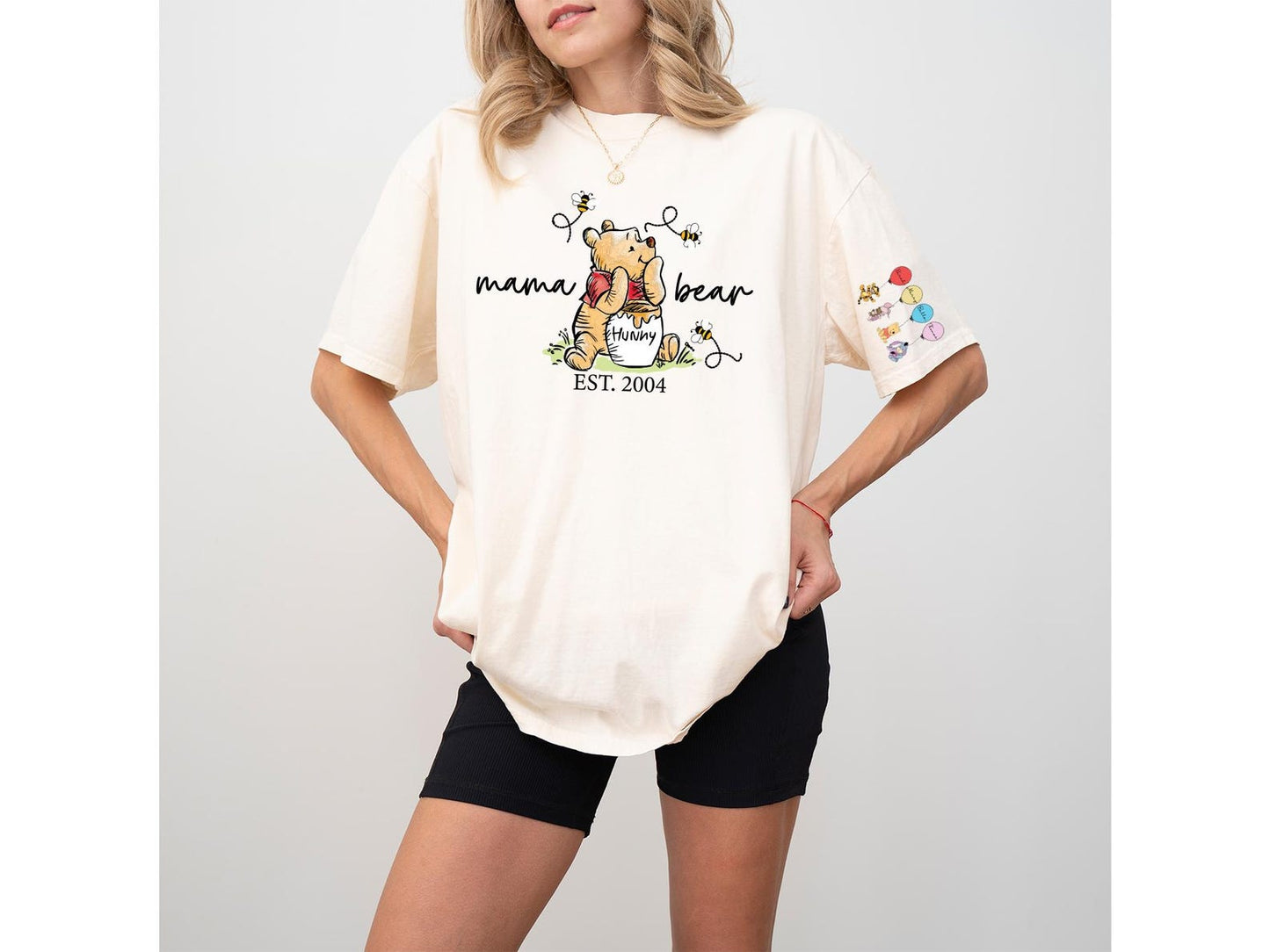 Personalisiertes Mama Bär Sweatshirt für Mama, Pullover zum Muttertag, personalisiertes Sweatshirt, Klassisches Bär T-Shirt Personalisierbares Shirt
