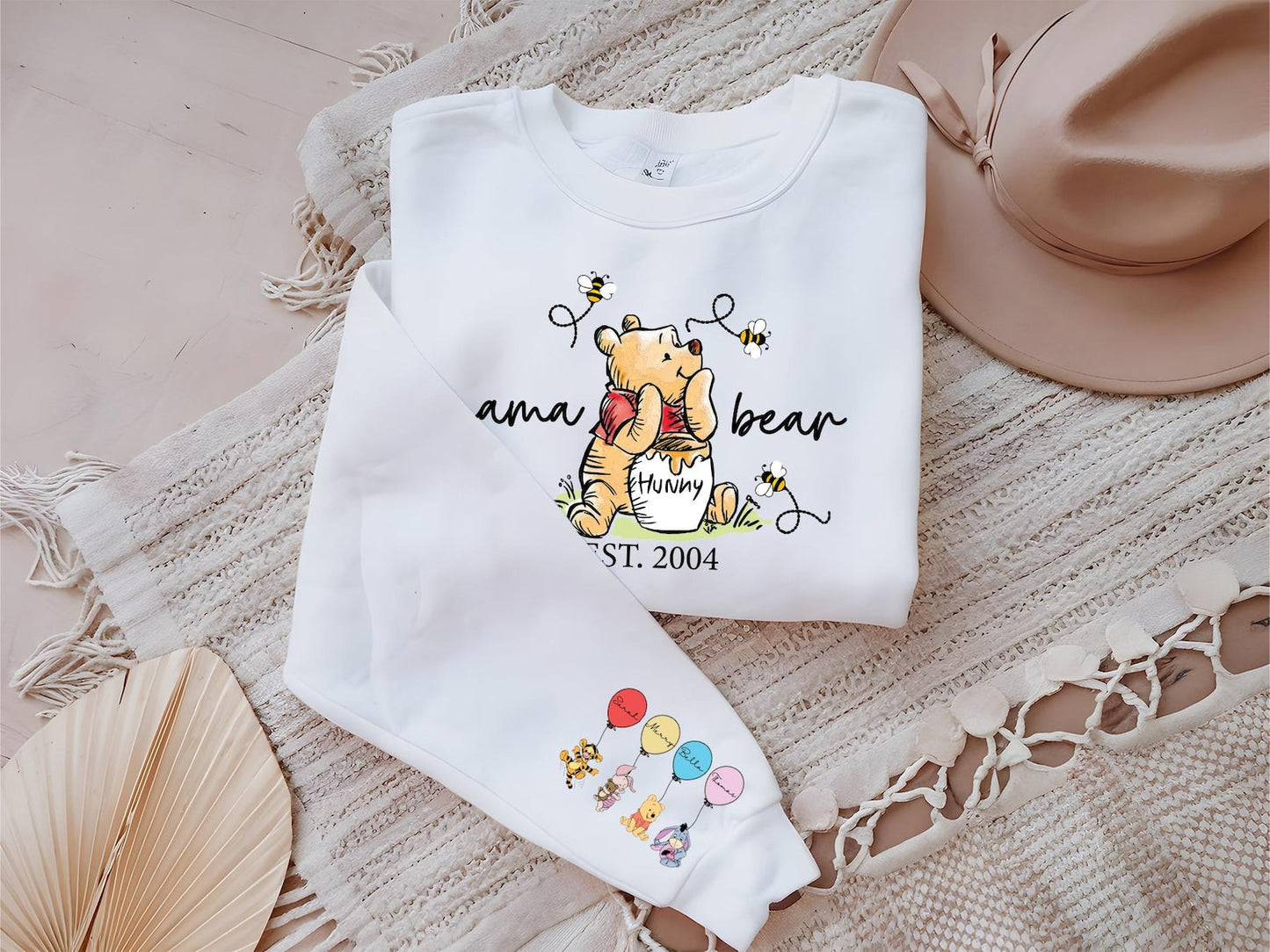 Personalisiertes Mama Bär Sweatshirt für Mama, Pullover zum Muttertag, personalisiertes Sweatshirt, Klassisches Bär T-Shirt Personalisierbares Shirt