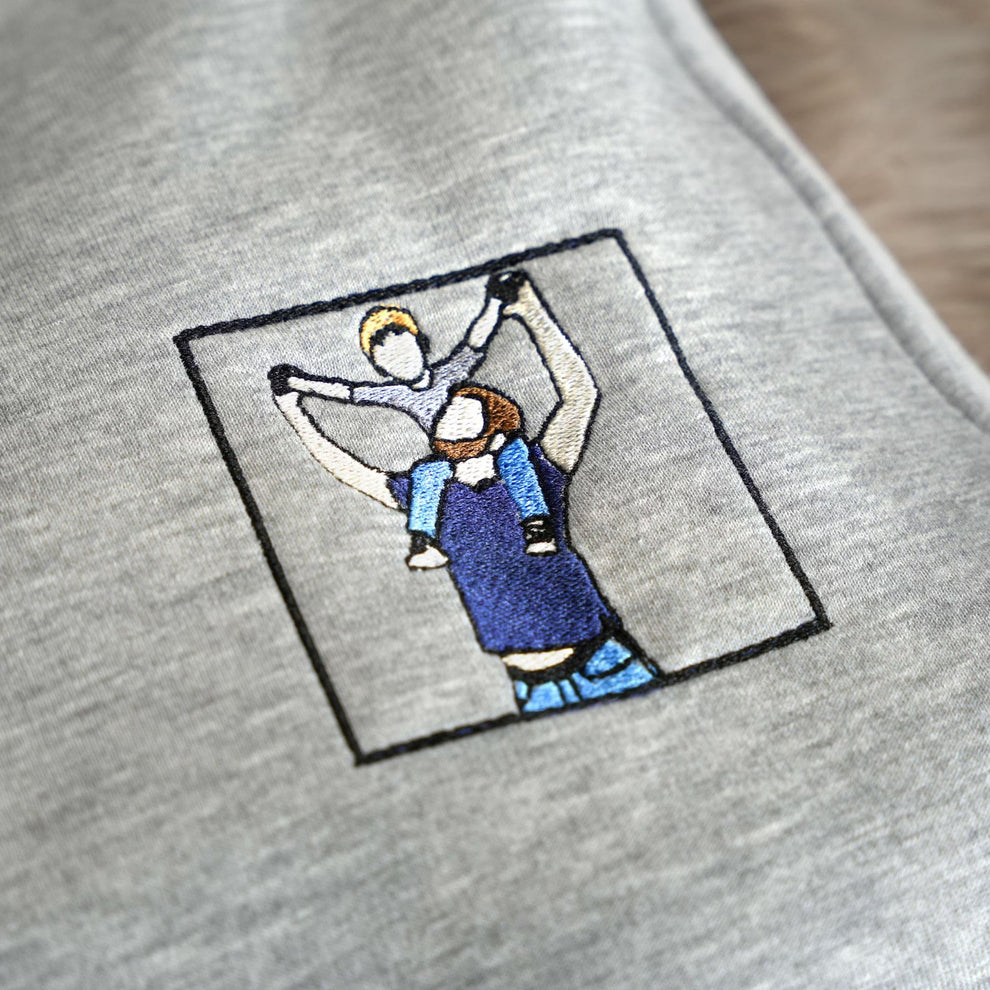 Benutzerdefiniertes besticktes Portrait vom Foto-Sweatshirt, benutzerdefinierter bestickter Kapuzenpullover, Geschenk für Papa, Geschenk für Ihn, personalisierter Crewneck