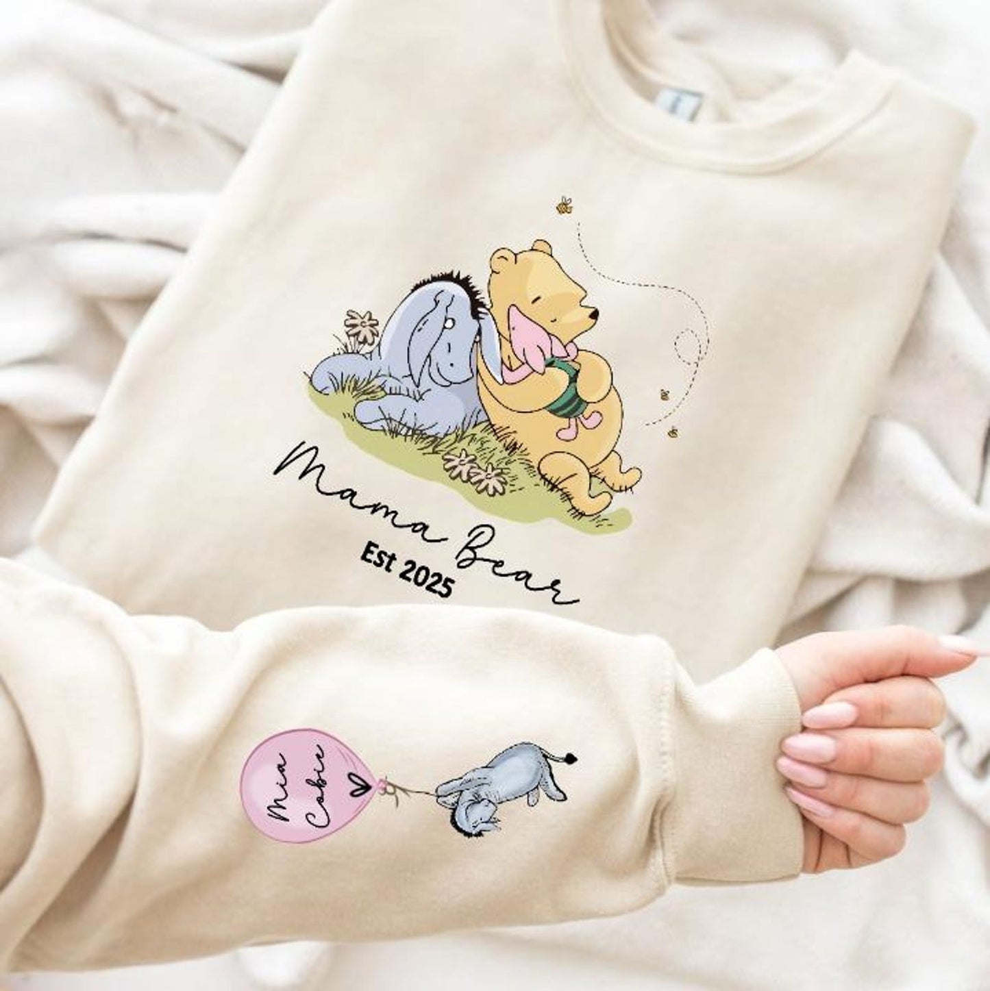 Mama Bär Sweatshirt. Personalisiertes Mama Sweatshirt mit den Namen der Kinder. Sweatshirt Geschenk. Mama Bär Pullover. Neu für 2025.