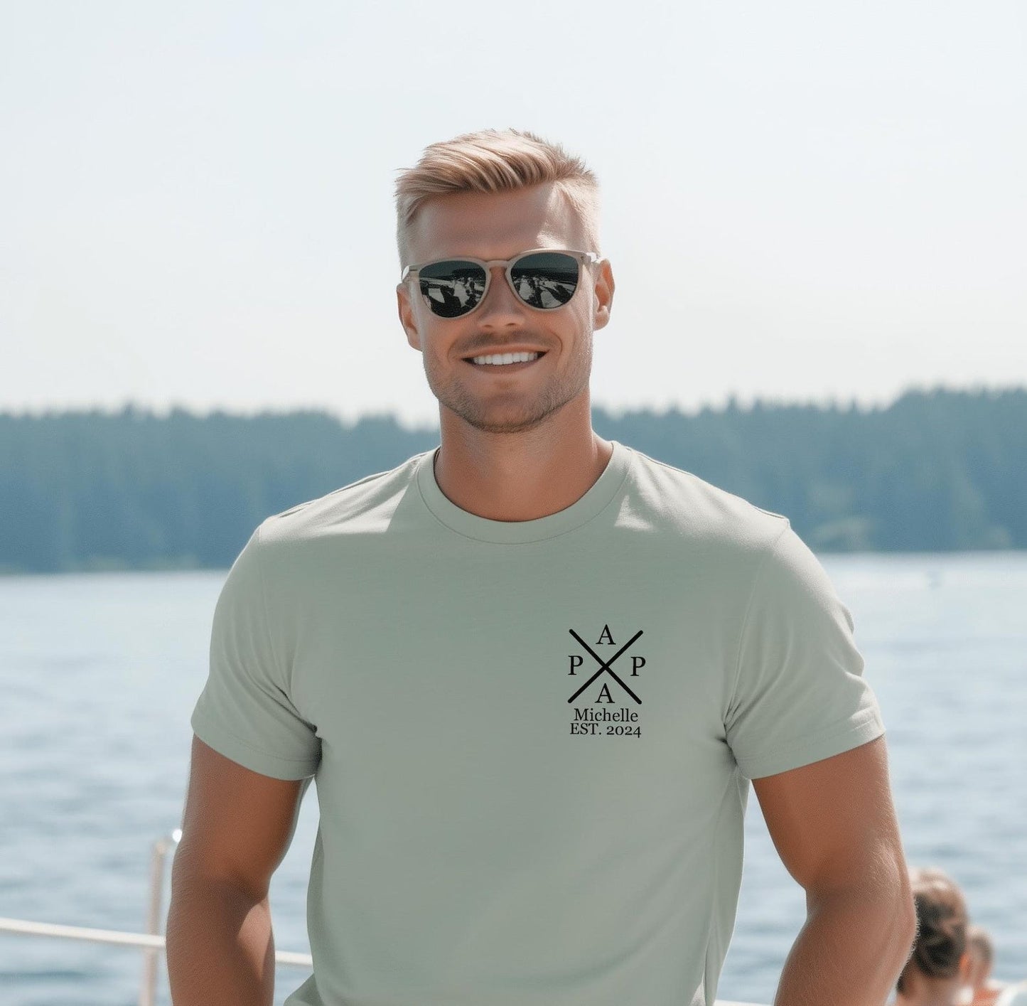 Zeitlose Vaterschaft: Personalisiertes Vater-Shirt. Vatertagsgeschenk - Personalisiertes Papa-T-Shirt. Geschenkidee für Papa.