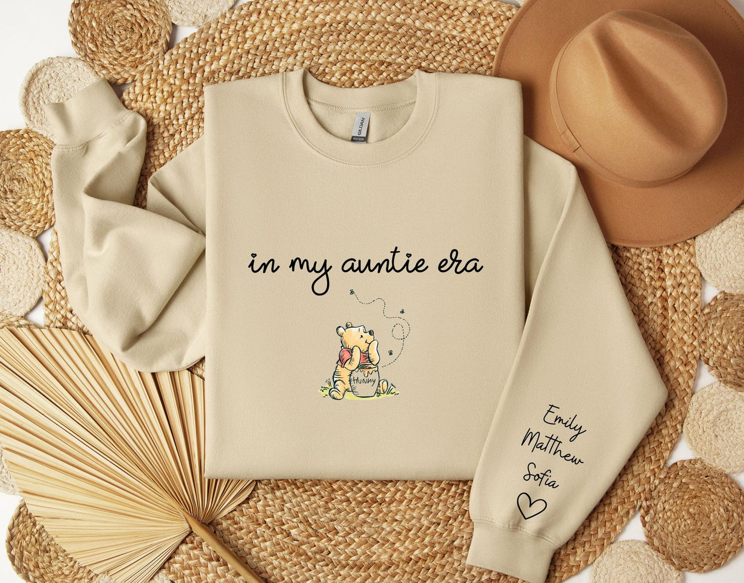 Personalisiertes Tante Sweatshirt, Personalisierter Tante Hoodie mit Nichten Neffen Namen, In meiner Tante Ära Personalisiertes Sweatshirt, Geschenk für Ihre Tante