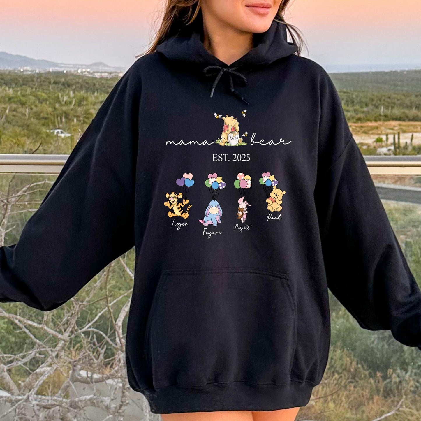 Personalisiertes Mama Bär und Kindernamen Sweatshirt, Personalisierter Kindername Mama Bär Hoodie, Muttertagspullover, Geschenk für Mama
