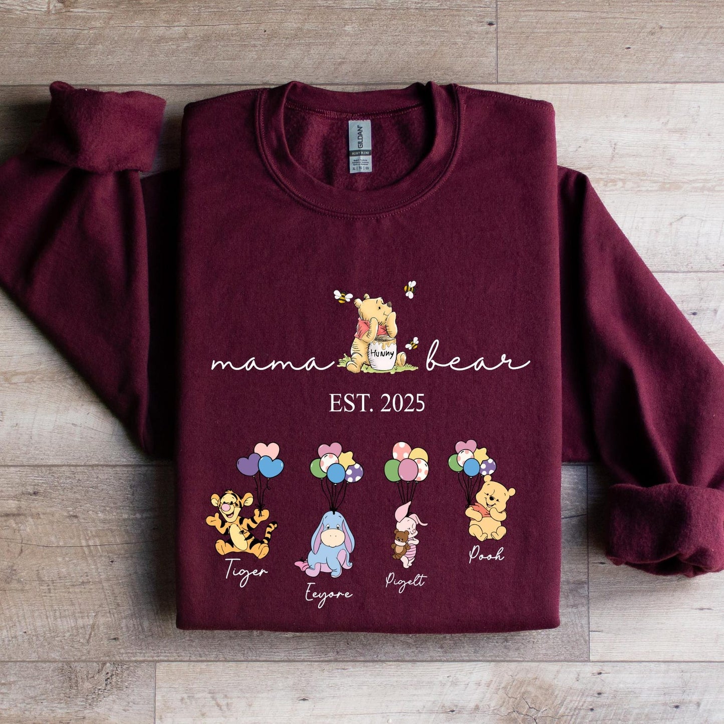 Personalisiertes Mama Bär und Kindernamen Sweatshirt, Personalisierter Kindername Mama Bär Hoodie, Muttertagspullover, Geschenk für Mama