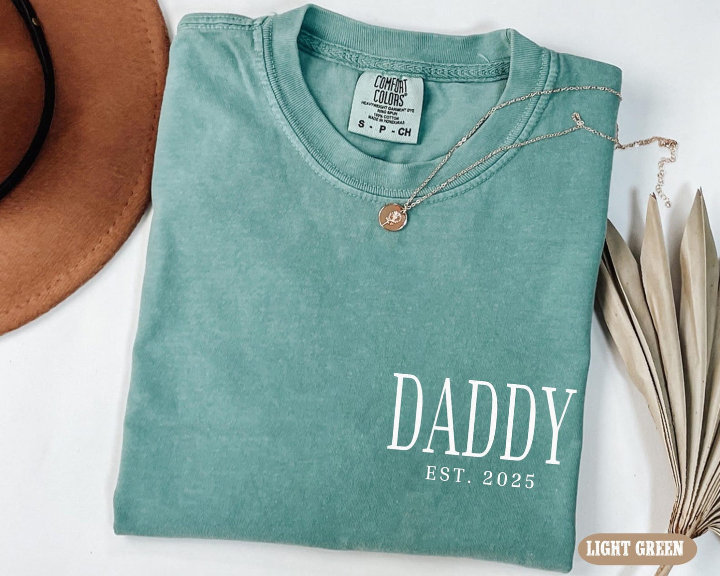 Daddy Est Shirt, Daddy Pocket Tee, Vatertagsgeschenke von Kindern, Geburtstagsgeschenk für Papa, Neuer Papa Geburtstags-T-Shirt, Vatertags-Shirt-Geschenk