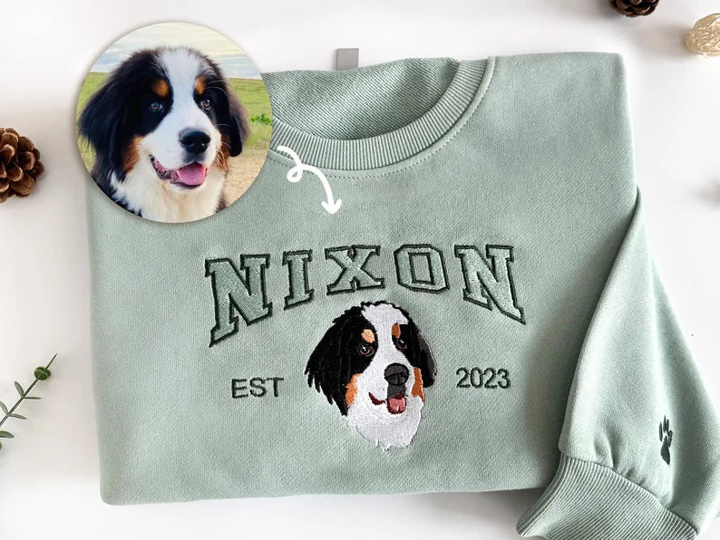 Personalisiertes Hunde-Sweatshirt, individueller Haustier-Gesichts-Hoodie von Ihrem Foto