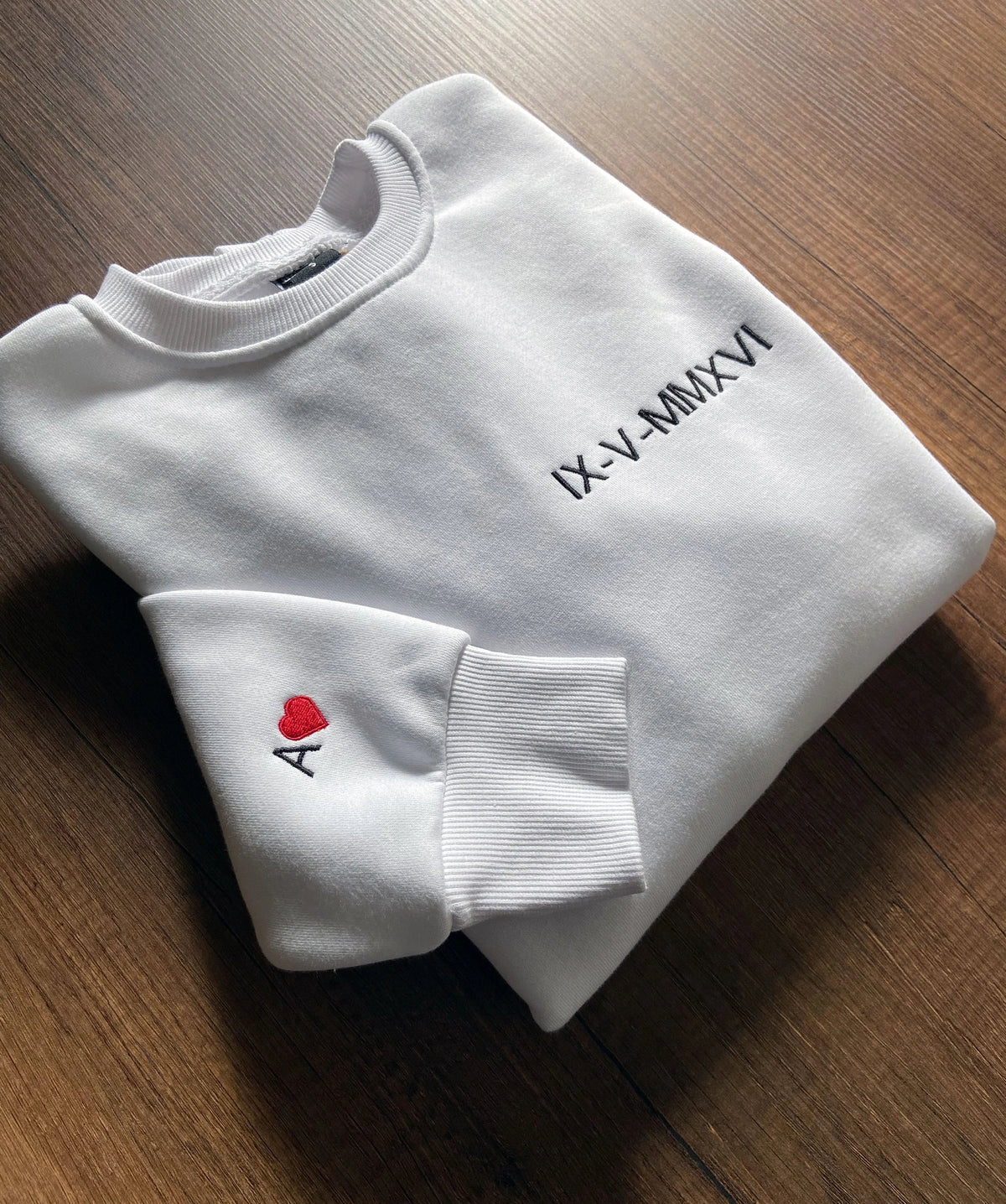 Kapuzenpullover mit römischen Ziffern, Paar-Sweatshirt, personalisiertes besticktes Sweatshirt, Stickerei-Sweatshirt