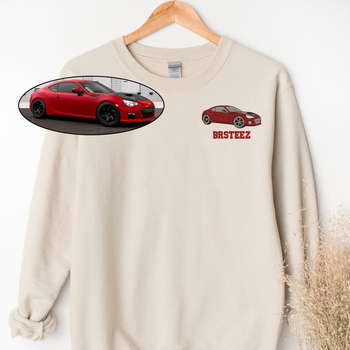 Motorrad, Freund, bestickte Auto-Kapuzenpullover, individuelles Liebesgeschenk für Freund, Auto-Enthusiasten, Geschenk