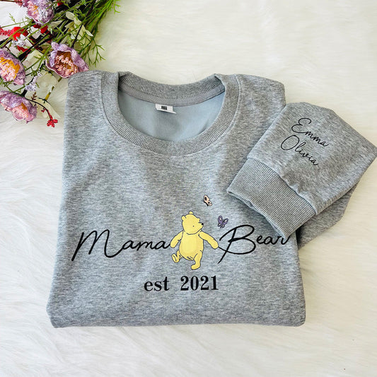 Personalisiertes Mama Bär T-Shirt/Sweatshirt/Hoodie - Geschenk für Mama
