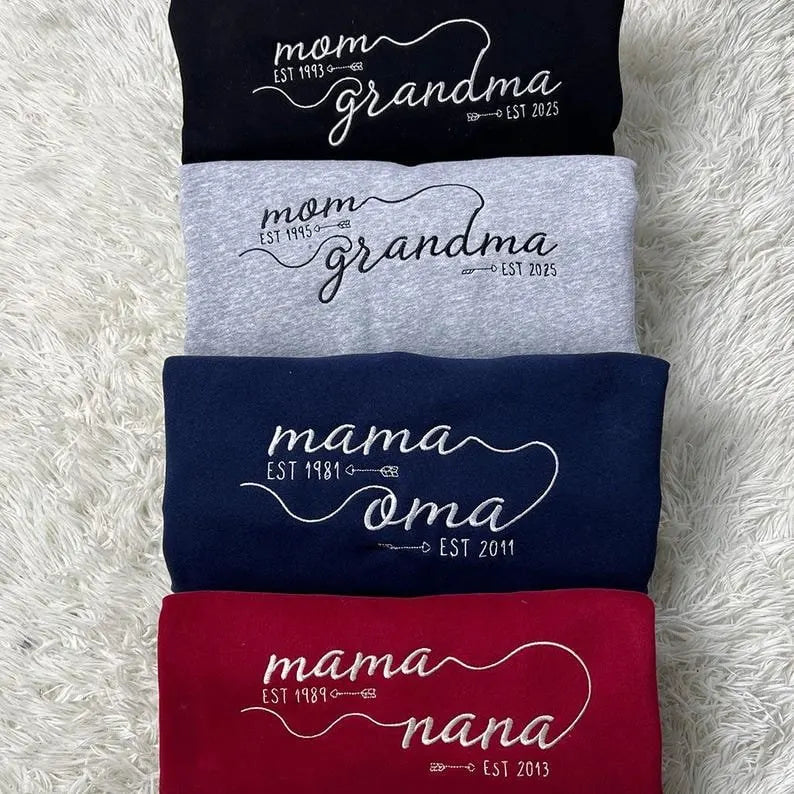 Familienporträt Oversize Kapuzenpullover personalisierter Cartoon-Sweater Familienzusammenführung