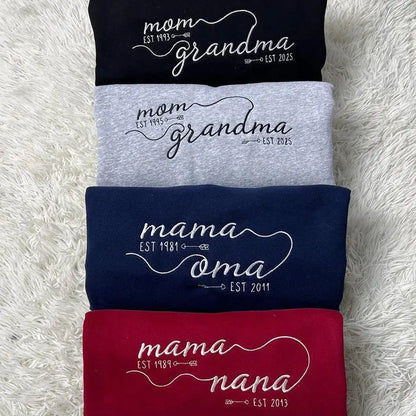 Familienporträt Oversize Kapuzenpullover personalisierter Cartoon-Sweater Familienzusammenführung