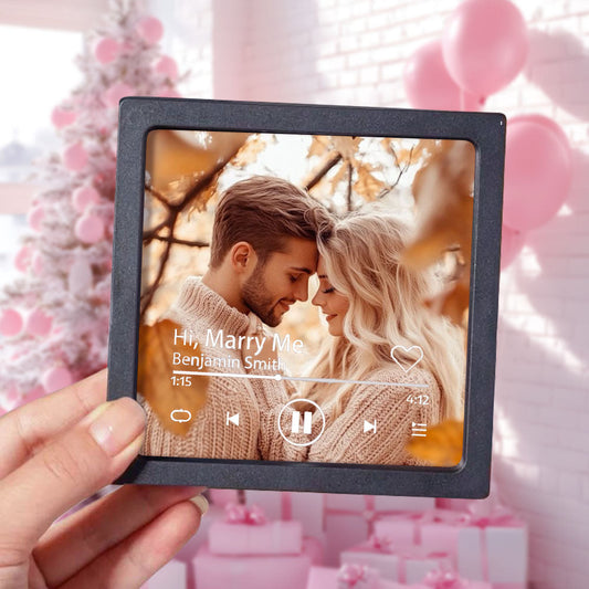 Personalisierter Fotoalbum-Kühlschrankmagnet, Musik-Wand-Fotoaufkleber, Musikbewegung, die ohne Mobiltelefon abgespielt werden kann